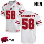 Men's Wisconsin Badgers NCAA #58 Joe Schobert White Authentic Under Armour Big & Tall Stitched College Football Jersey WN31N44ZT